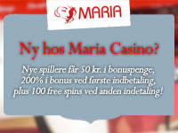 Holen Sie sich einen Bonus von 50 Euro im Maria Casino